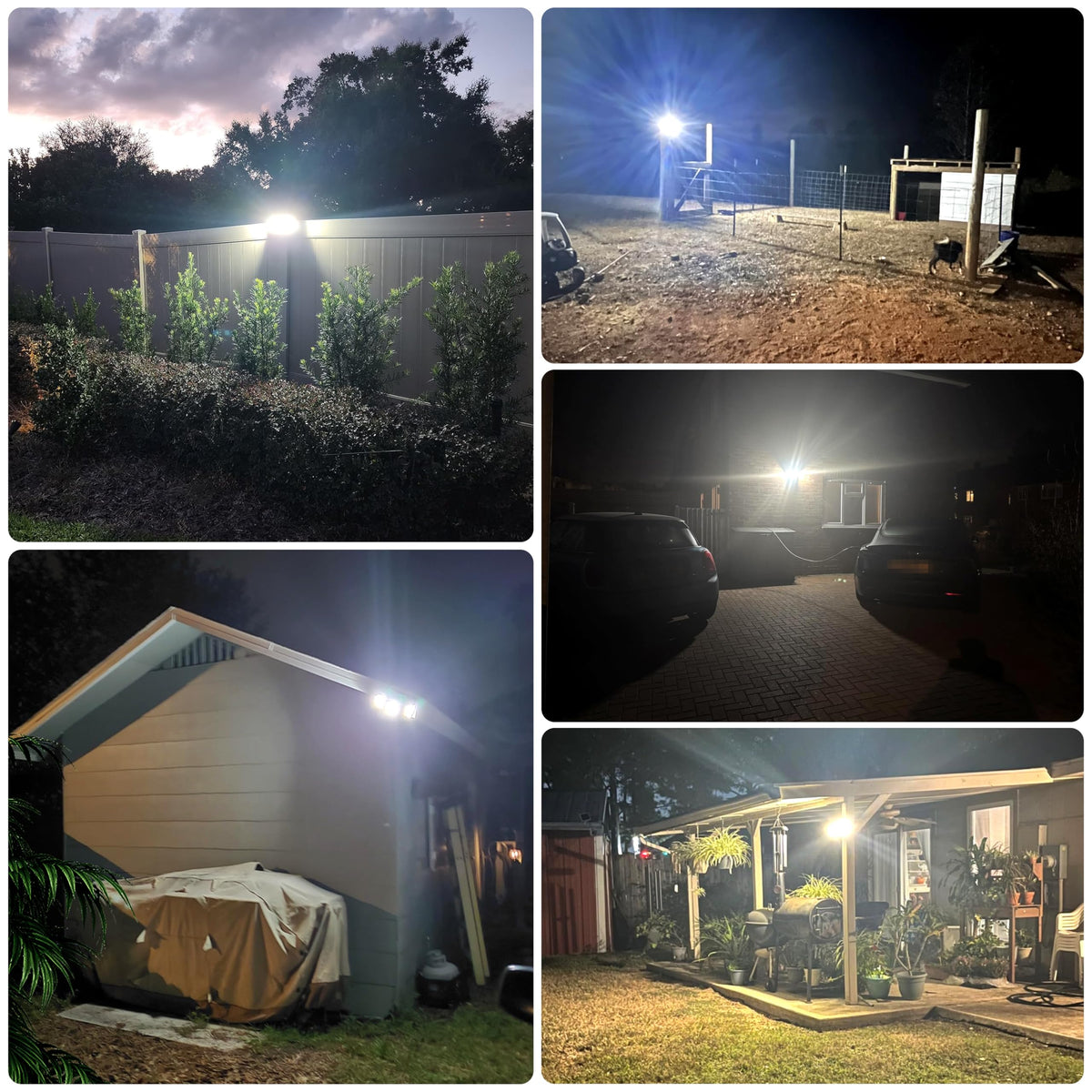 Intelamp Solar Flood Light IP65 weatherproof withstands rain and snow.