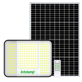 Intelamp solar flood light outdoor IP65 for reliable yard illumination.