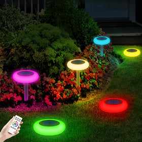 intelamp color-changing solar lights cycling colors for vibrant garden ambiance