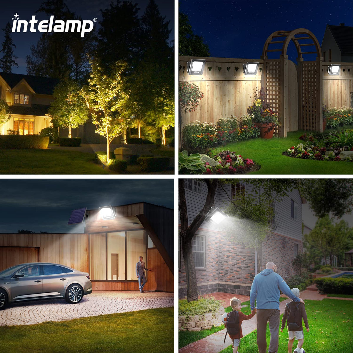 Intelamp yard lighting enhances landscape brightness creating inviting evenings