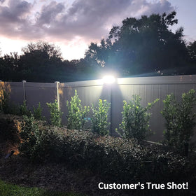 Intelamp dual-sensors provide wide coverage for perimeter security.