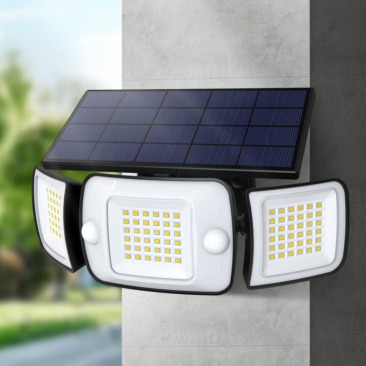 Intelamp waterproof design withstands outdoor weather conditions.