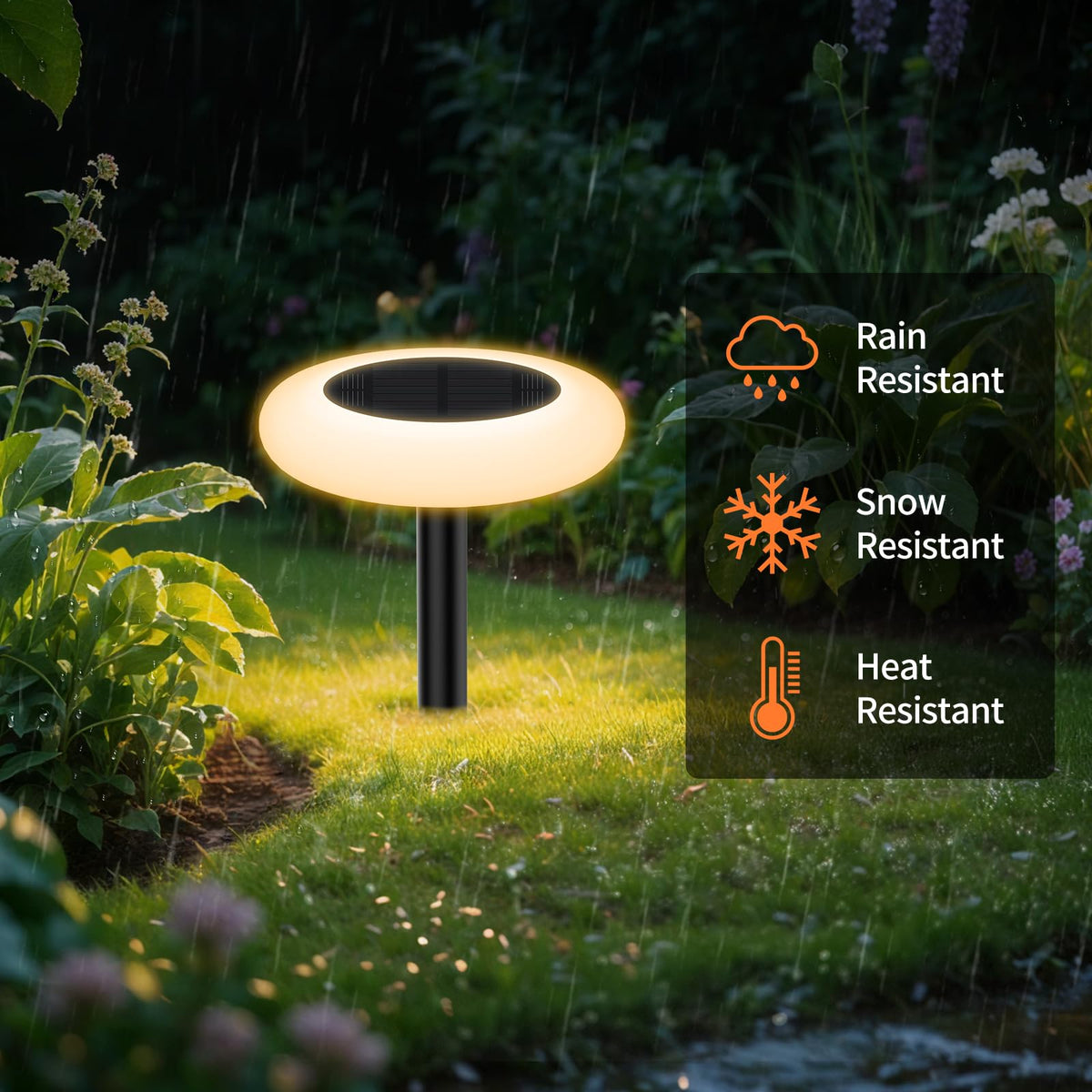 intelamp solar panel and battery power long night lighting