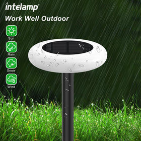 Intelamp weatherproof pathway light shines year-round in outdoor spaces