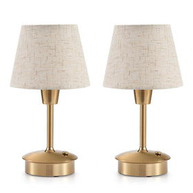 INTELIVE 2-pack cordless table lamp battery-powered setup for flexible indoor outdoor lighting.
