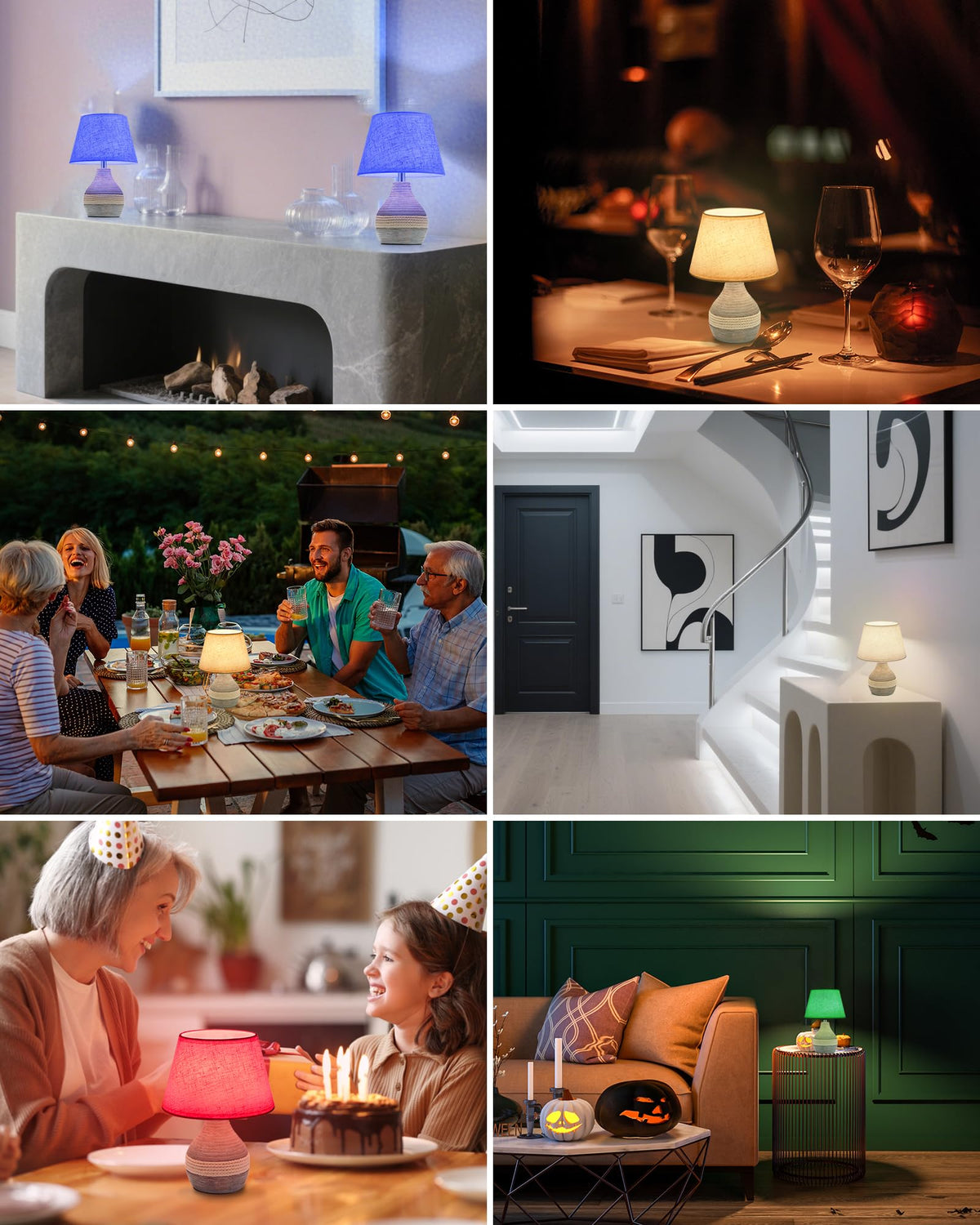 INTELIVE small table lamp fits compact desks and nightstands with charm.