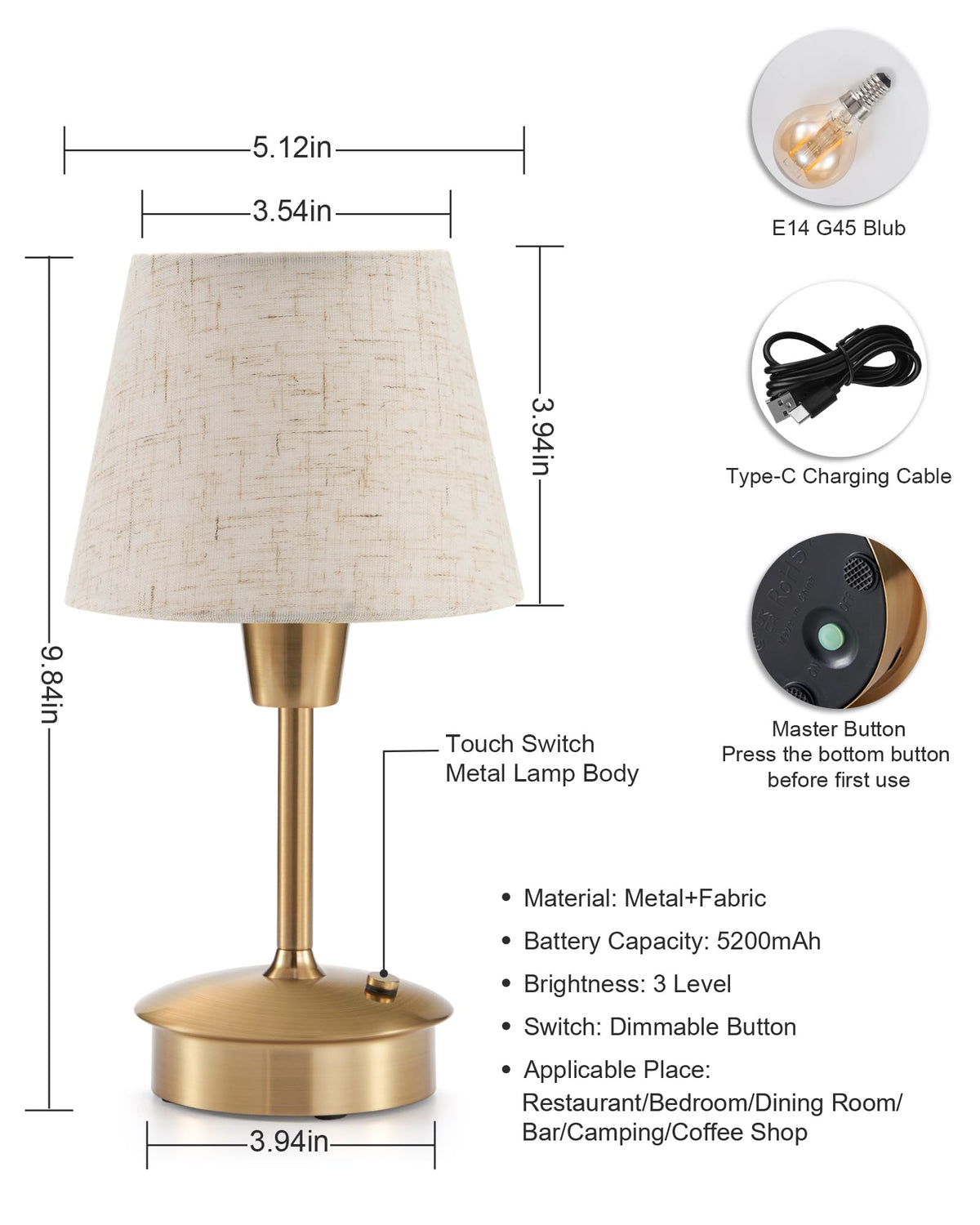 INTELIVE outdoor-friendly lamp ideal for patios and camping spaces.