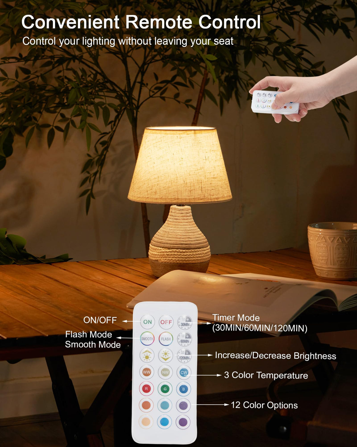 INTELIVE battery-powered lamp provides ambient lighting during power outages or outdoor gatherings.