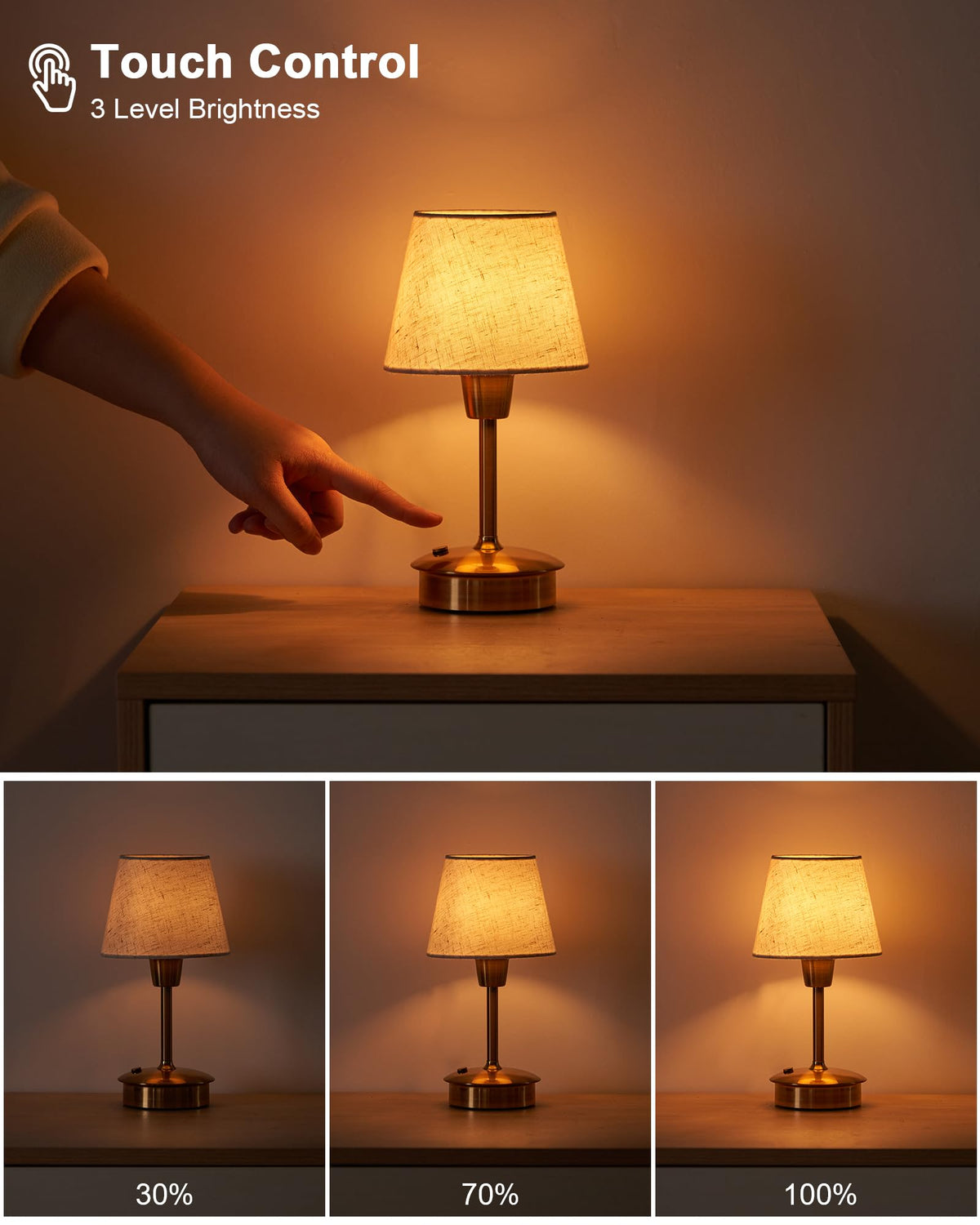 INTELIVE portable night-light lamp ready for easy placement anywhere after dark.
