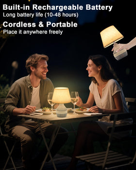 INTELIVE remote-controlled lamp with slim profile for easy, hands-free adjustments.