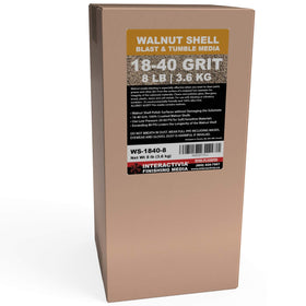 INTERACTIVIA ground walnut-shell media for tumbling with 18-40 grit, gentle cleaning