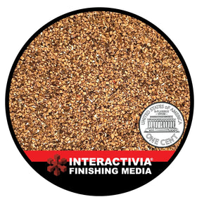 INTERACTIVIA fine walnut-shell media, 18-40 grit, delivers uniform polishing