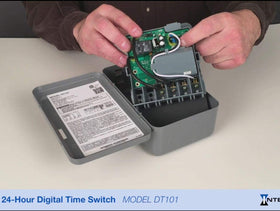 Intermatic DT101 back terminal block for secure wiring connections.