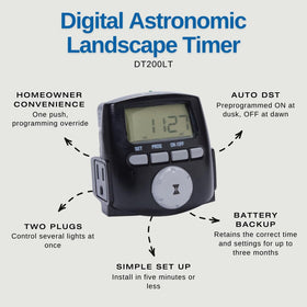 Intermatic DT200LT programming button highlighting easy one-push override.