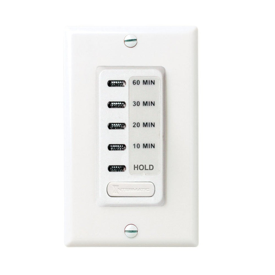 Intermatic EC210WK front view in white, compact timer for control.