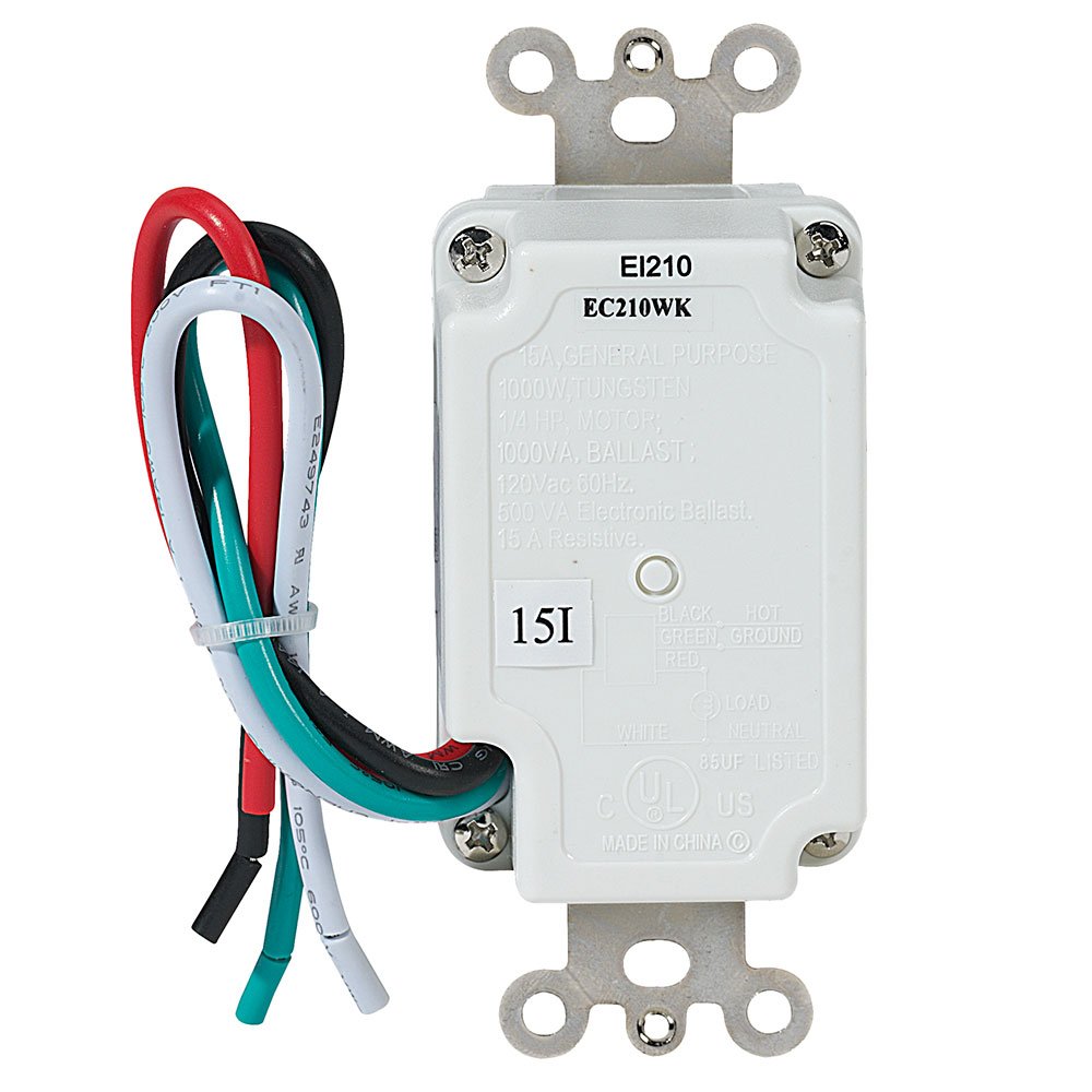 Intermatic EC210WK wiring terminals demonstrating easy installation.