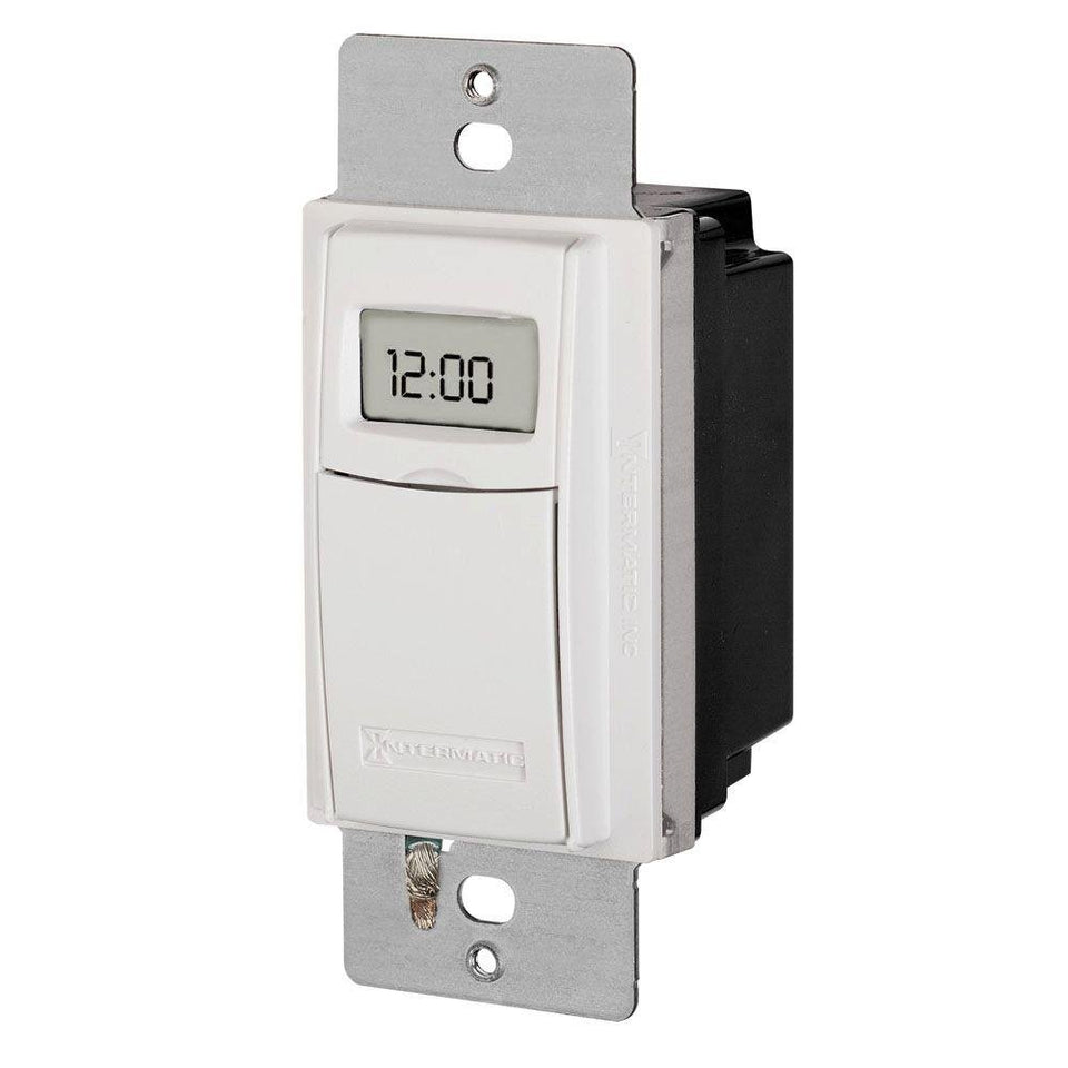 Intermatic ST01K in-wall timer with large LCD display and auto DST feature