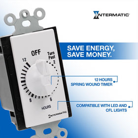 Intermatic SW12HWK in-wall installation for standard switch replacement.