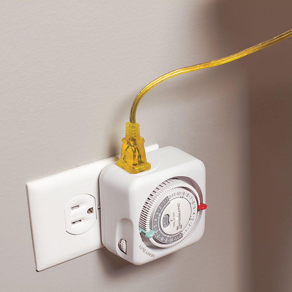 Intermatic TN111K back view highlights the simple plug design and setup