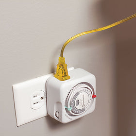 Intermatic TN111K back view highlights the simple plug design and setup