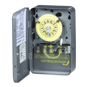 Intermatic WH40 timer gray front view highlights energy-saving design