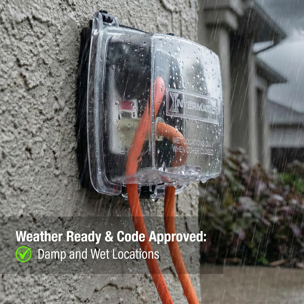 Intermatic WP1020C clear polycarbonate cover for outlet visibility