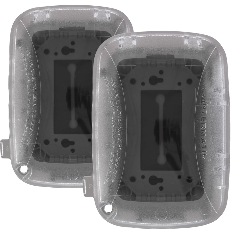 Intermatic WP5100C weatherproof box cover protects outdoor outlet from rain and snow