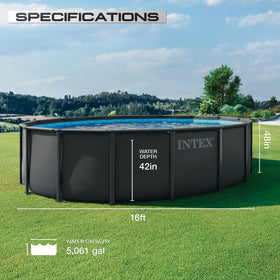 Intex ground cloth protects the pool base from wear.