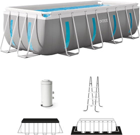 Intex Prism Frame Clearview pool 530 GPH pump for clearer water and better circulation.