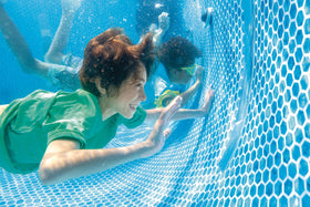 Intex Prism Frame Clearview pool comes with a protective pool cover.
