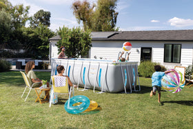 Intex Prism Frame Clearview pool joints are rust-resistant for long-lasting durability.