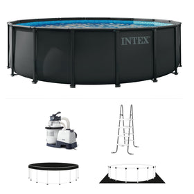 Intex Ultra XTR sand filter pump keeps water crystal clear and easy to maintain.