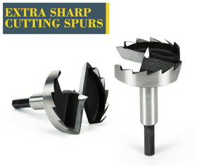 INTOO hex shank Forstner bit set, 1/2in size focused, efficient wood drilling