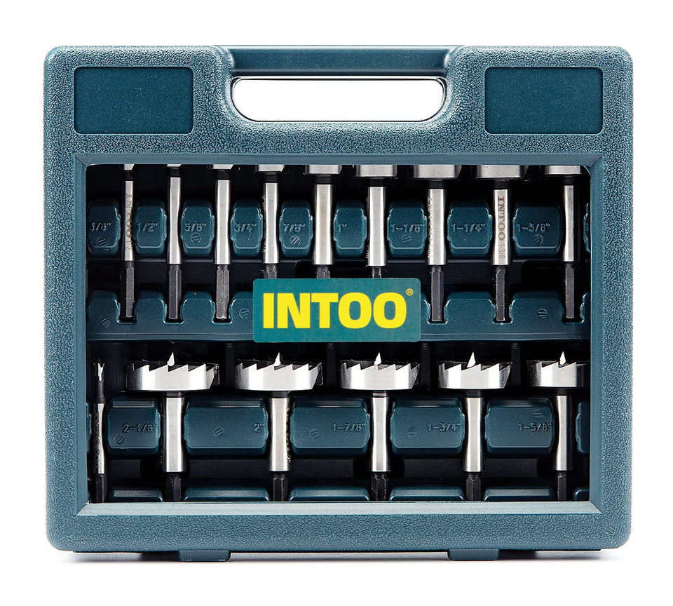 INTOO hex shank Forstner bit set, 1/4in size focused, precise wood pocket holes