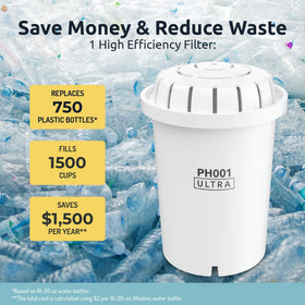 Invigorated Water PH001 design with PH002 compatibility for enhanced filtration.