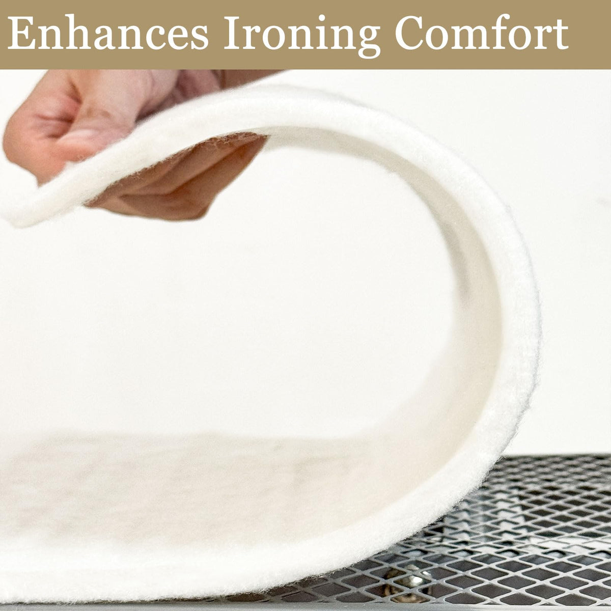 Invwanhing dense felt delivers even heat and a stable ironing surface