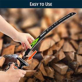 Inwell 6TPI blade handles green to dry timber.