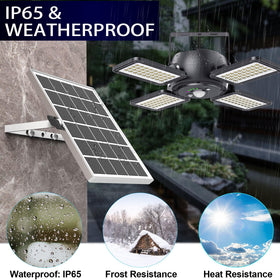 INXPHY Solar Shed Light adjustable-panels direct light where needed