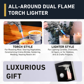 inZaynity creme brulee torch ideal for caramelizing desserts.