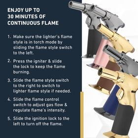 inZaynity dual flame torch gold-black soldering and small welding tasks