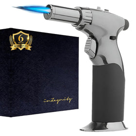 inZaynity dual flame torch gun front view for precise cooking and craft projects