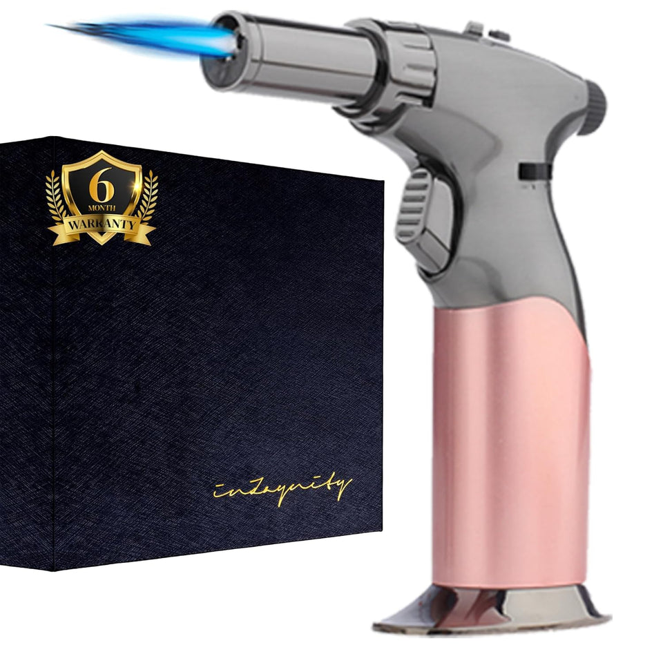 inZaynity dual flame torch gun for precise cooking and art projects.