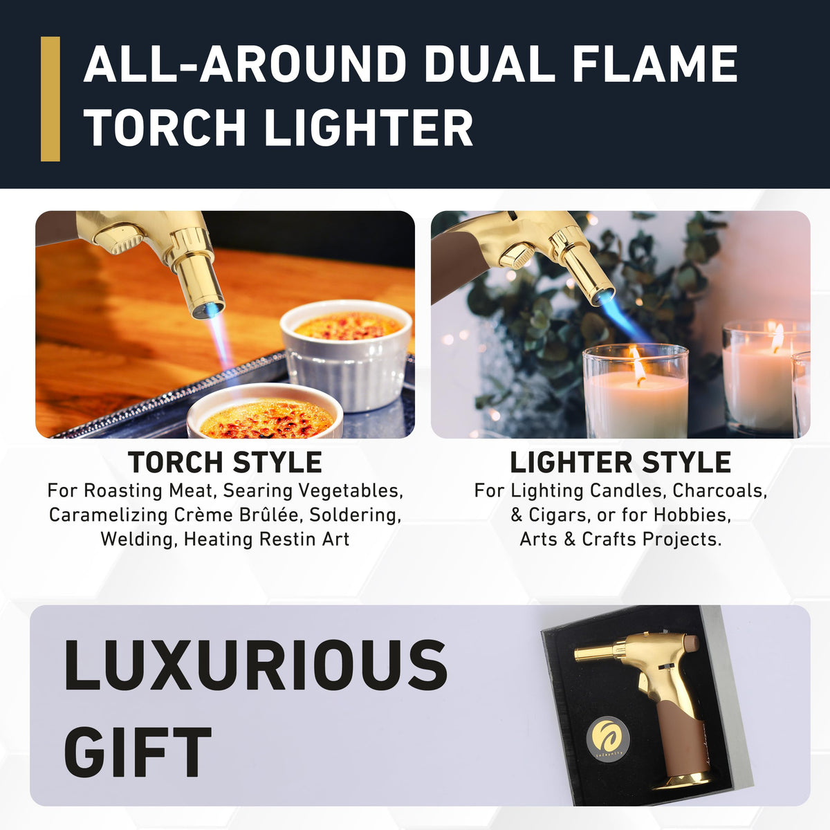 inZaynity ignition lock torch for steady heat during tasks