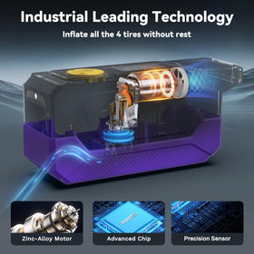Inzeetor inflator auto shut-off feature prevents overinflation