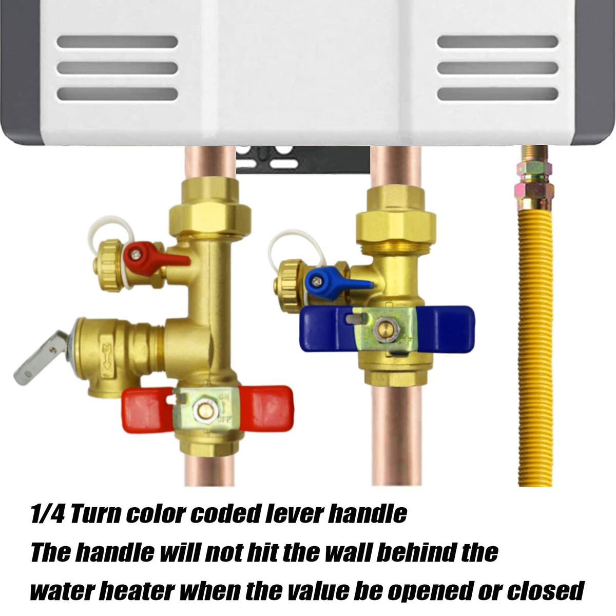 Iococee kit installed on a tankless heater—versatile compatibility and quick setup.
