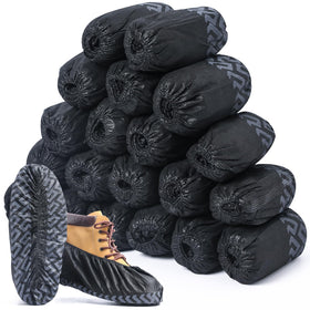 Ioiopeak shoe covers front view highlighting 200-pack value and durability.