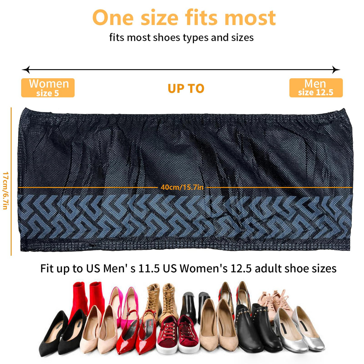 Ioiopeak shoe covers worn on foot show quick slip-on design.
