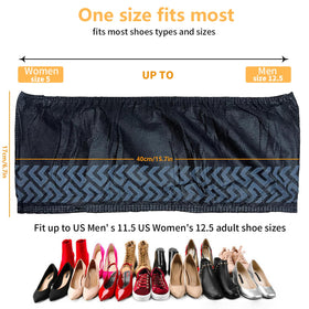 Ioiopeak shoe covers worn on foot show quick slip-on design.