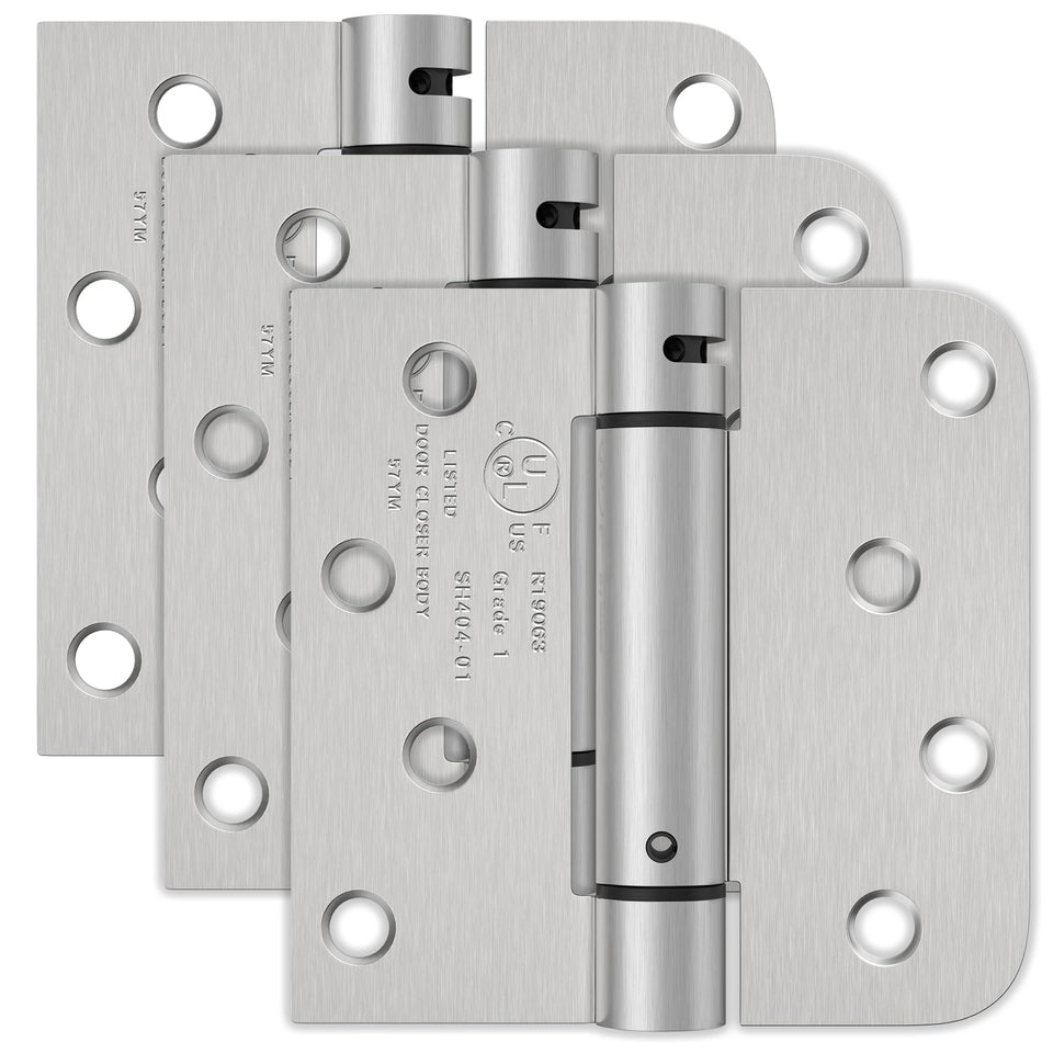 IOQ 4-inch self-closing hinge demonstrates smooth closure for interior doors.
