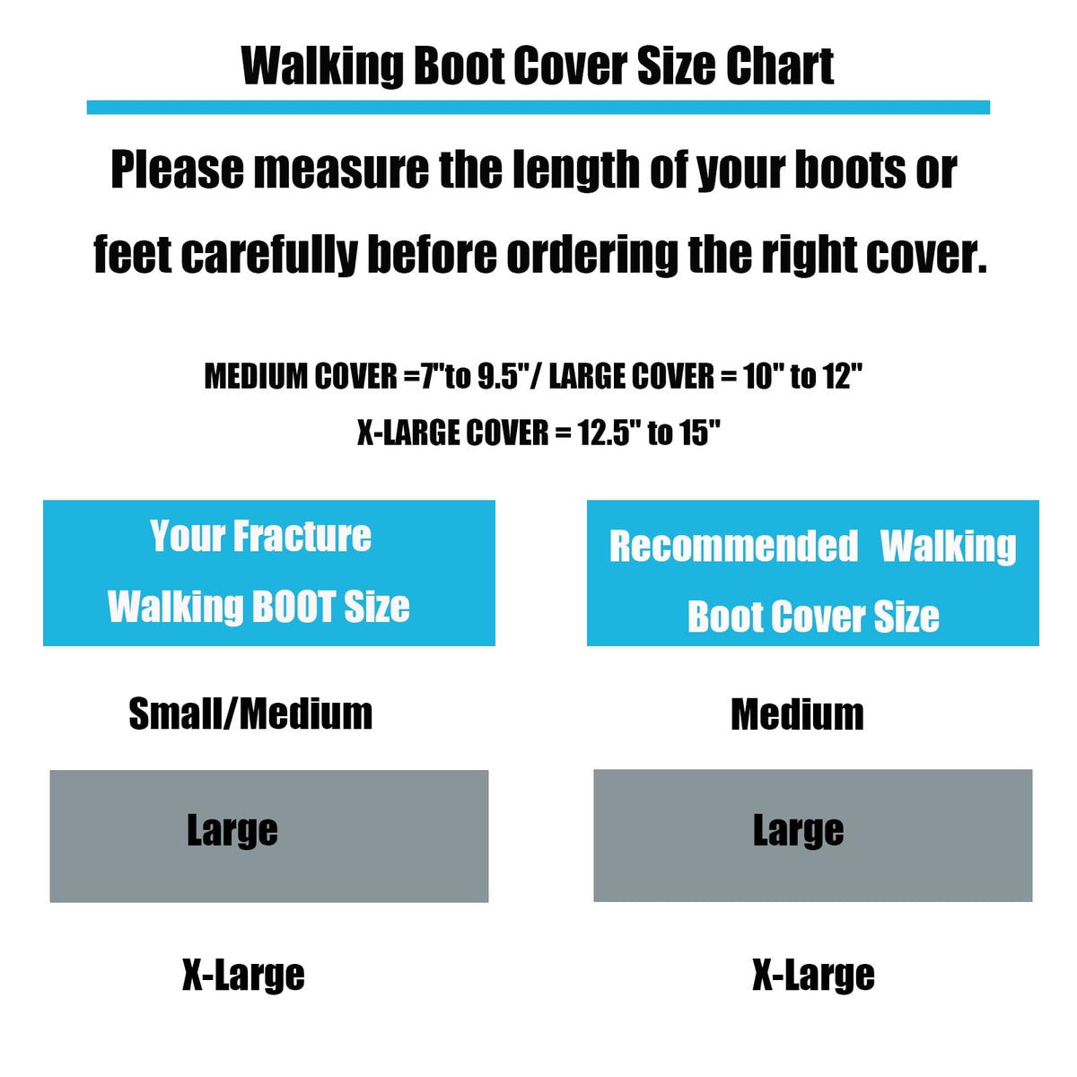 Ioryzek washable fracture boot cover designed for repeated outdoor use